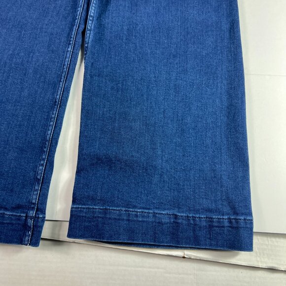 Maeve Jeans Women's 30x24 Colette Wide Leg High Rise Crop Dark Blue Denim Tag 30 - Picture 3 of 16